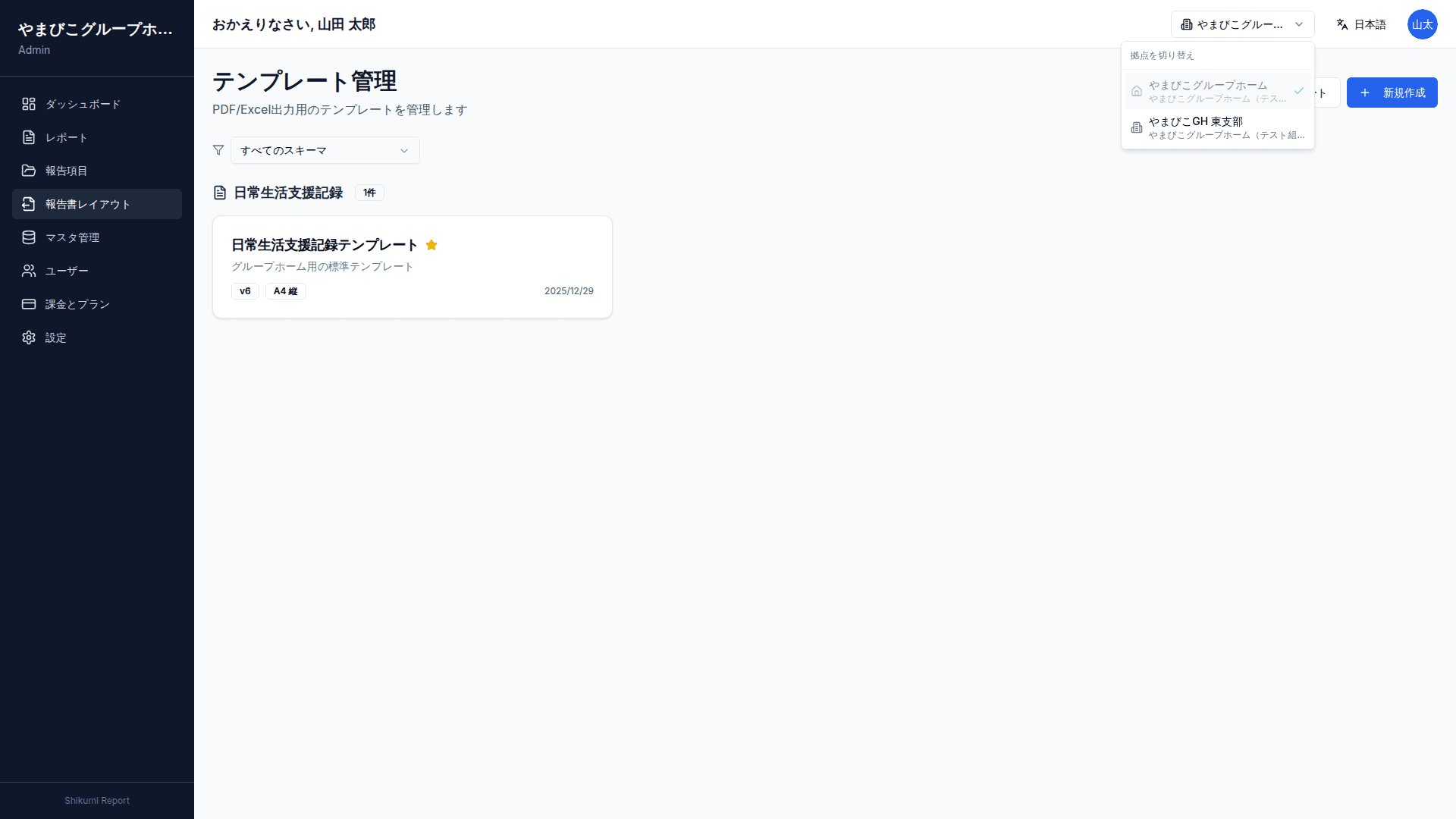 組織・拠点ごとの独立管理